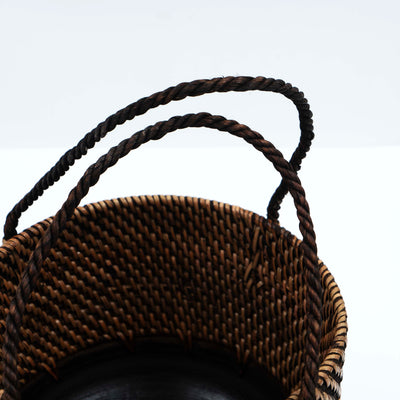Brown Rattan Planter Basket