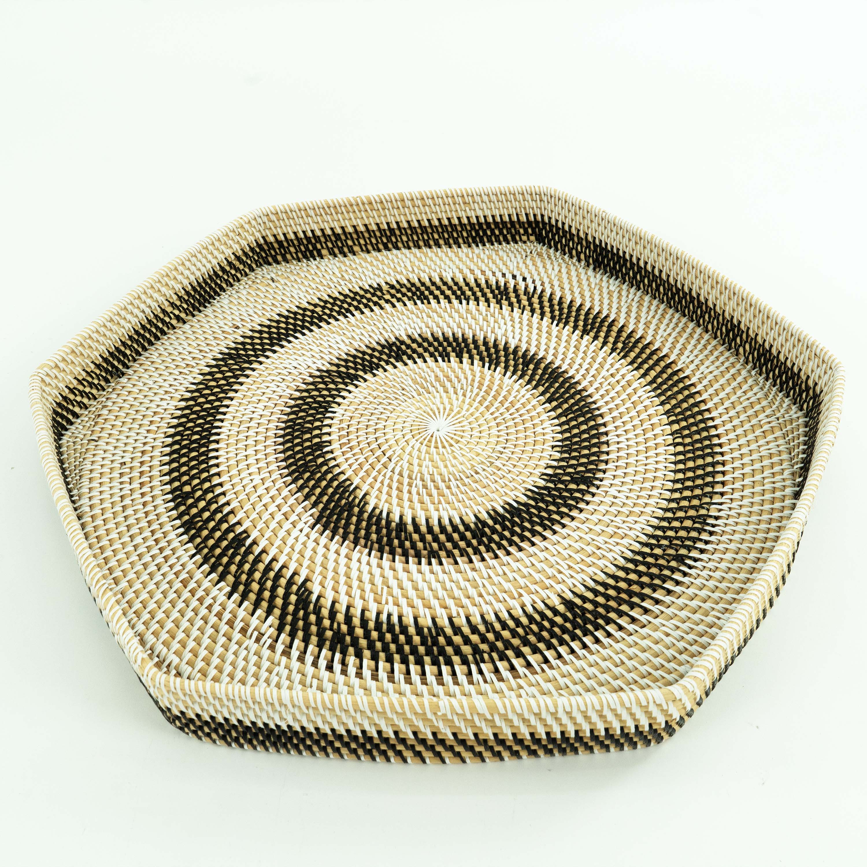 Hexagon Rattan Tray
