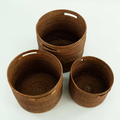 Brown Oval Planter Basket