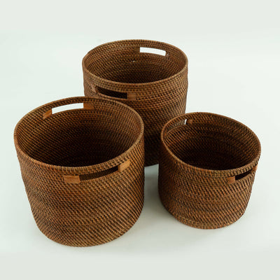 Brown Oval Planter Basket