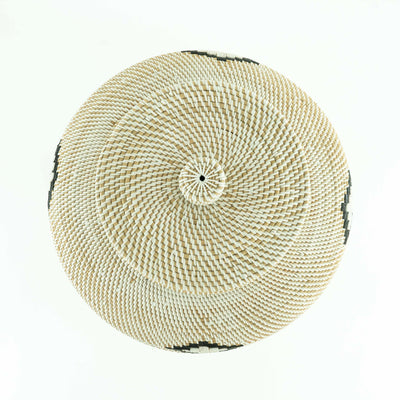 White Diamond Motif Storage Basket