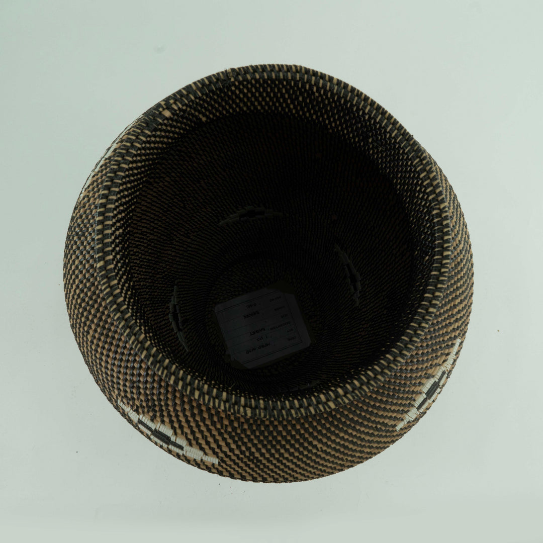 Black Diamond Motif Storage Basket