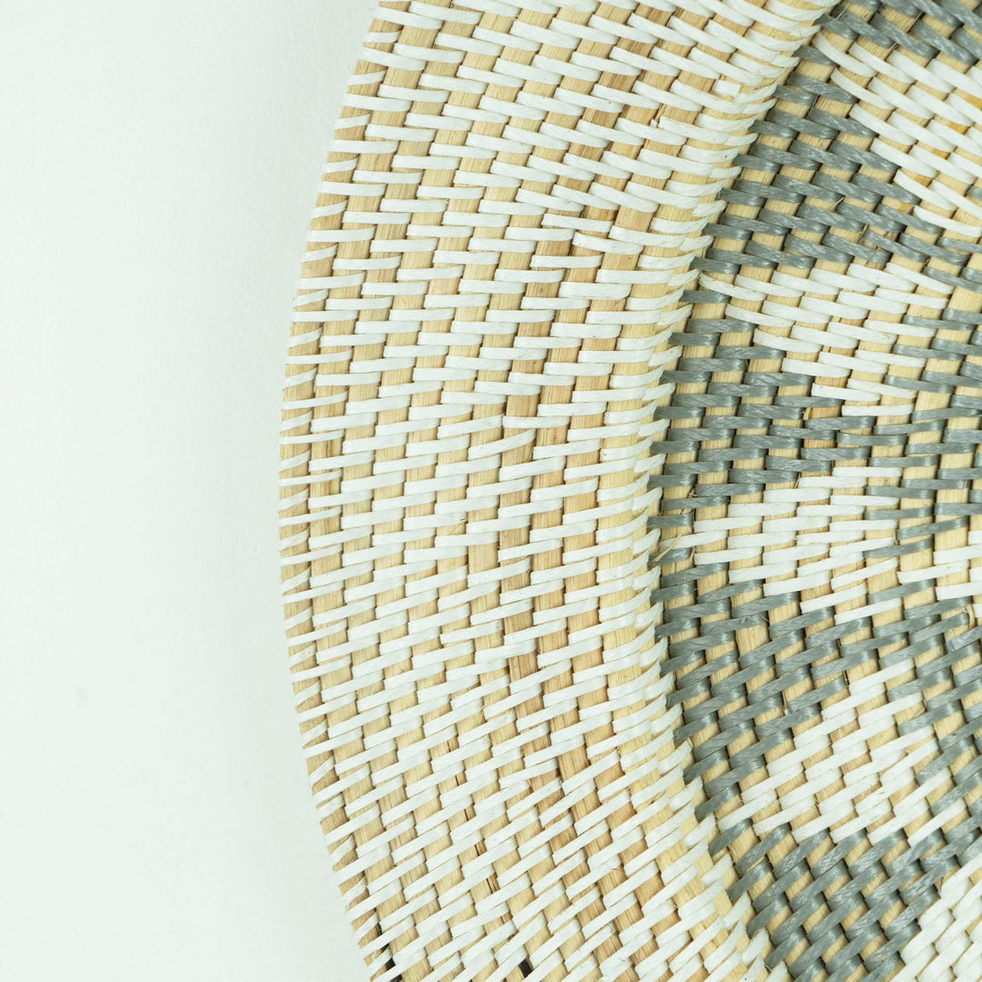 Flat Round Rattan Tray