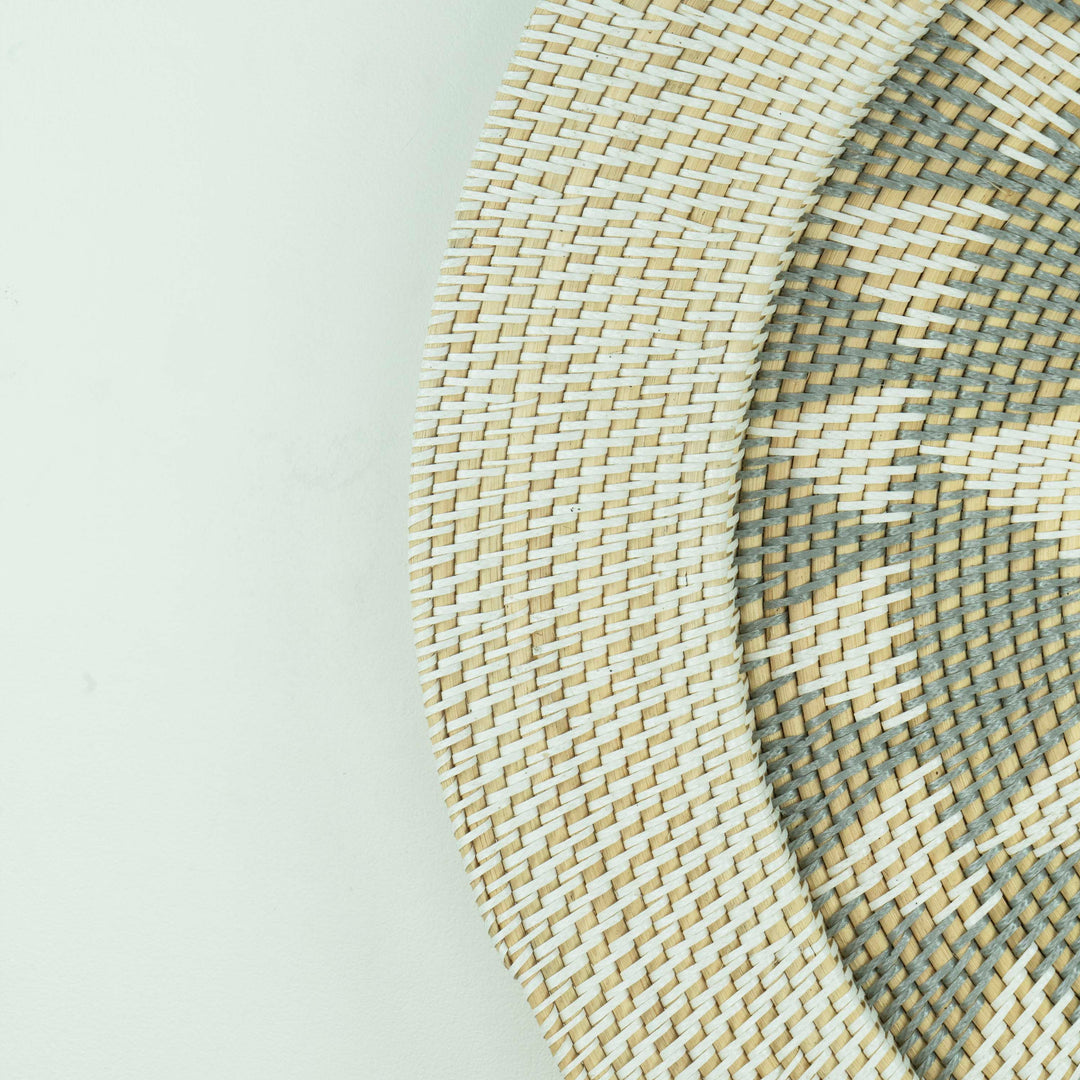 Flat Round Rattan Tray