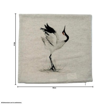 Japanese Crane Cushion Cover