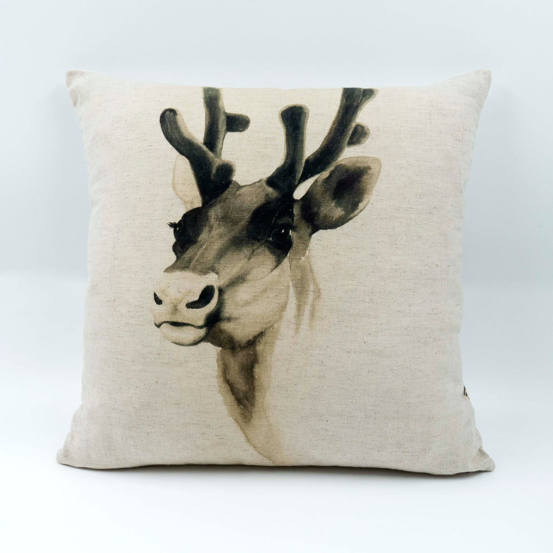Watercolor Deer Cushion Cover