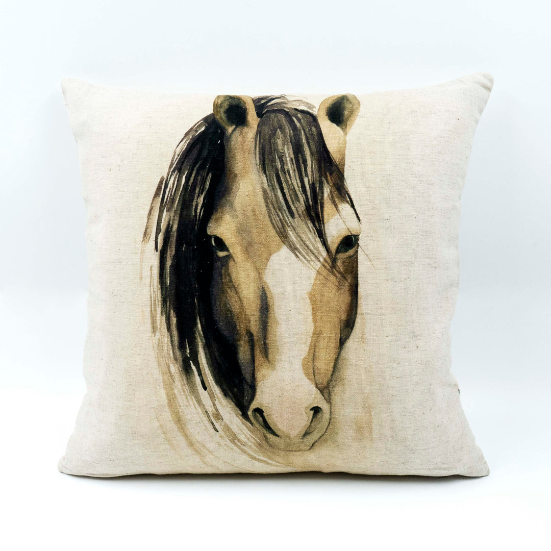 Watercolor Horse Cushion Cover