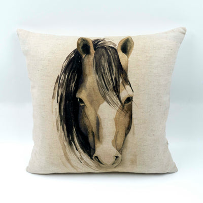 Watercolor Horse Cushion Cover
