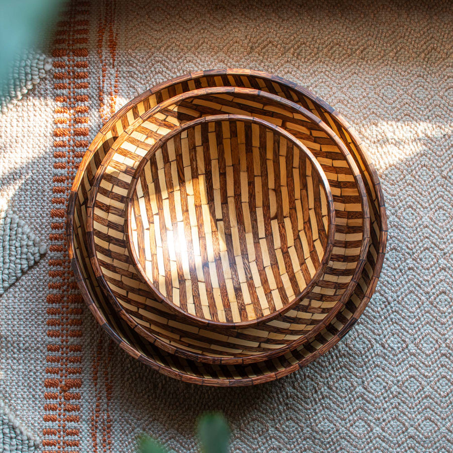 Fantail Wooden Round Platter