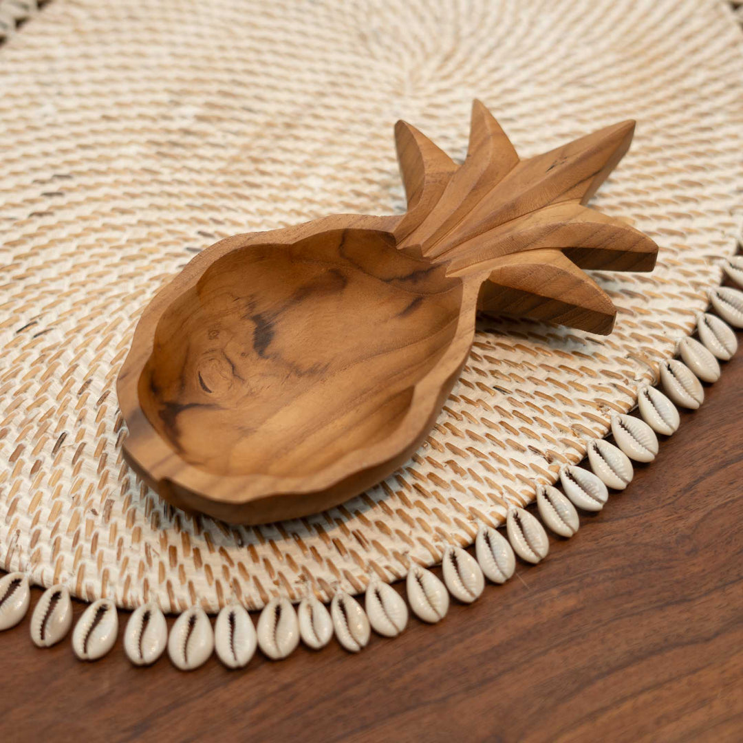 Yarah Teak Wood Pineapple Plate