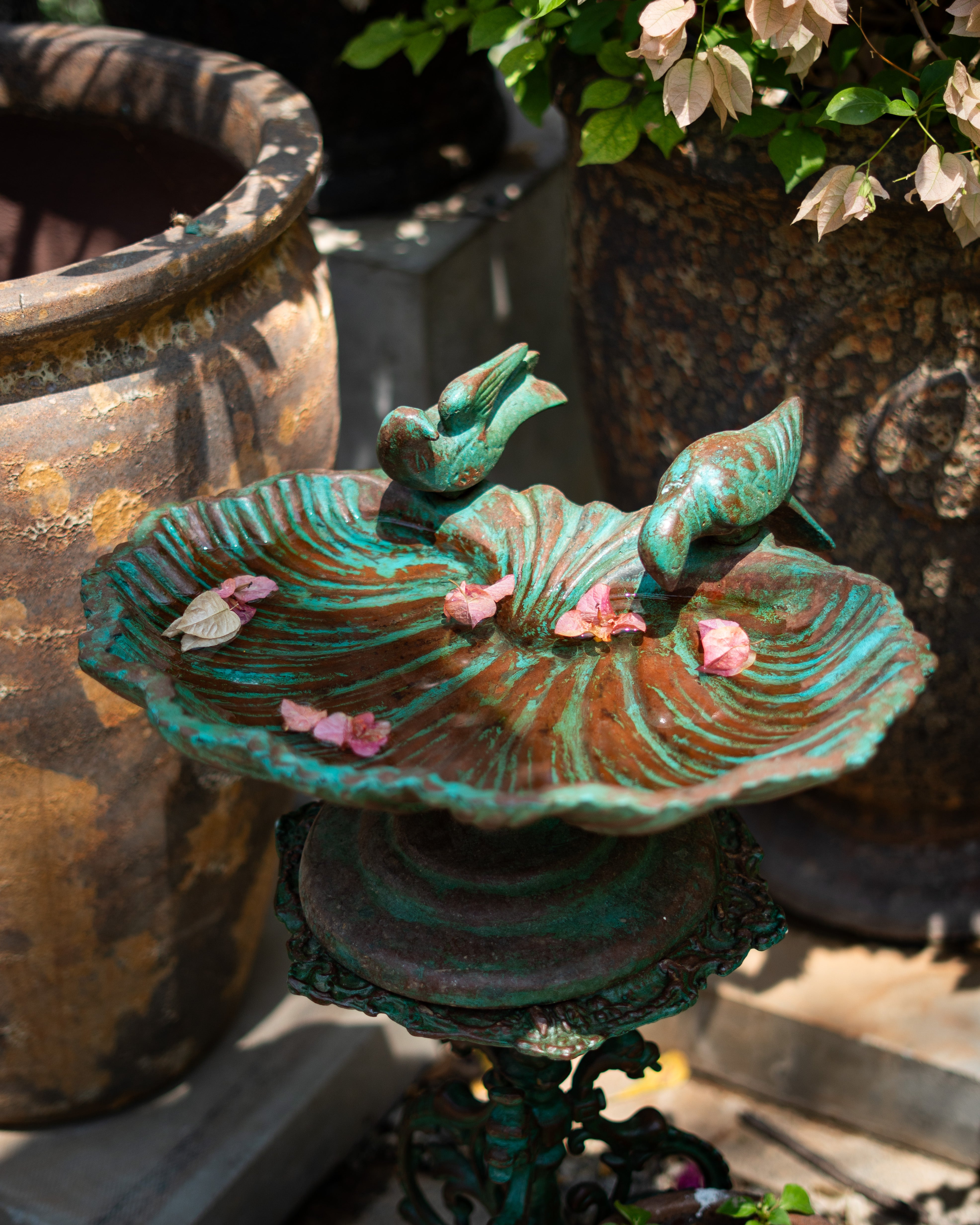 Saras Bird Bath-Green