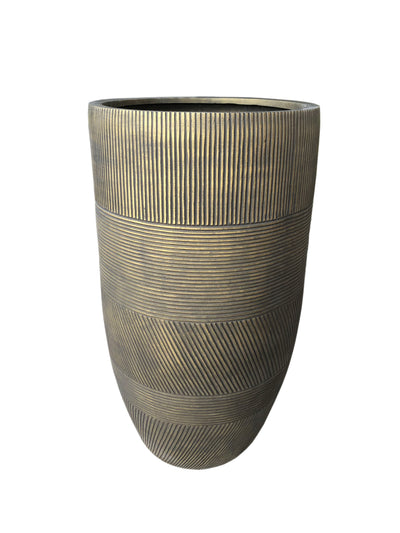 Tall Diagonal Striped Frp Slim Pot