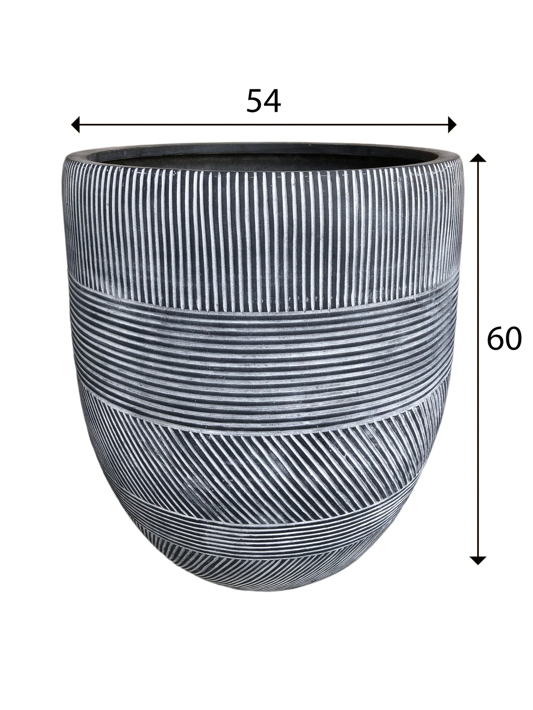 Diagonal Striped Pot