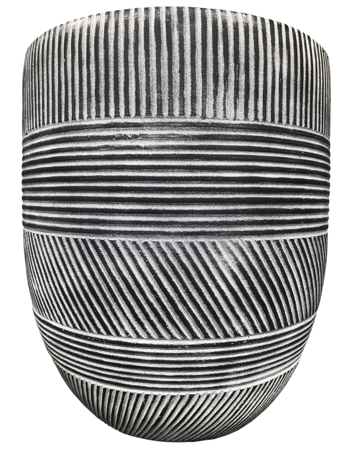 Diagonal Striped Pot