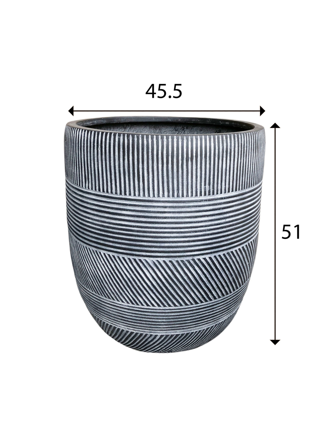 Diagonal Striped Pot