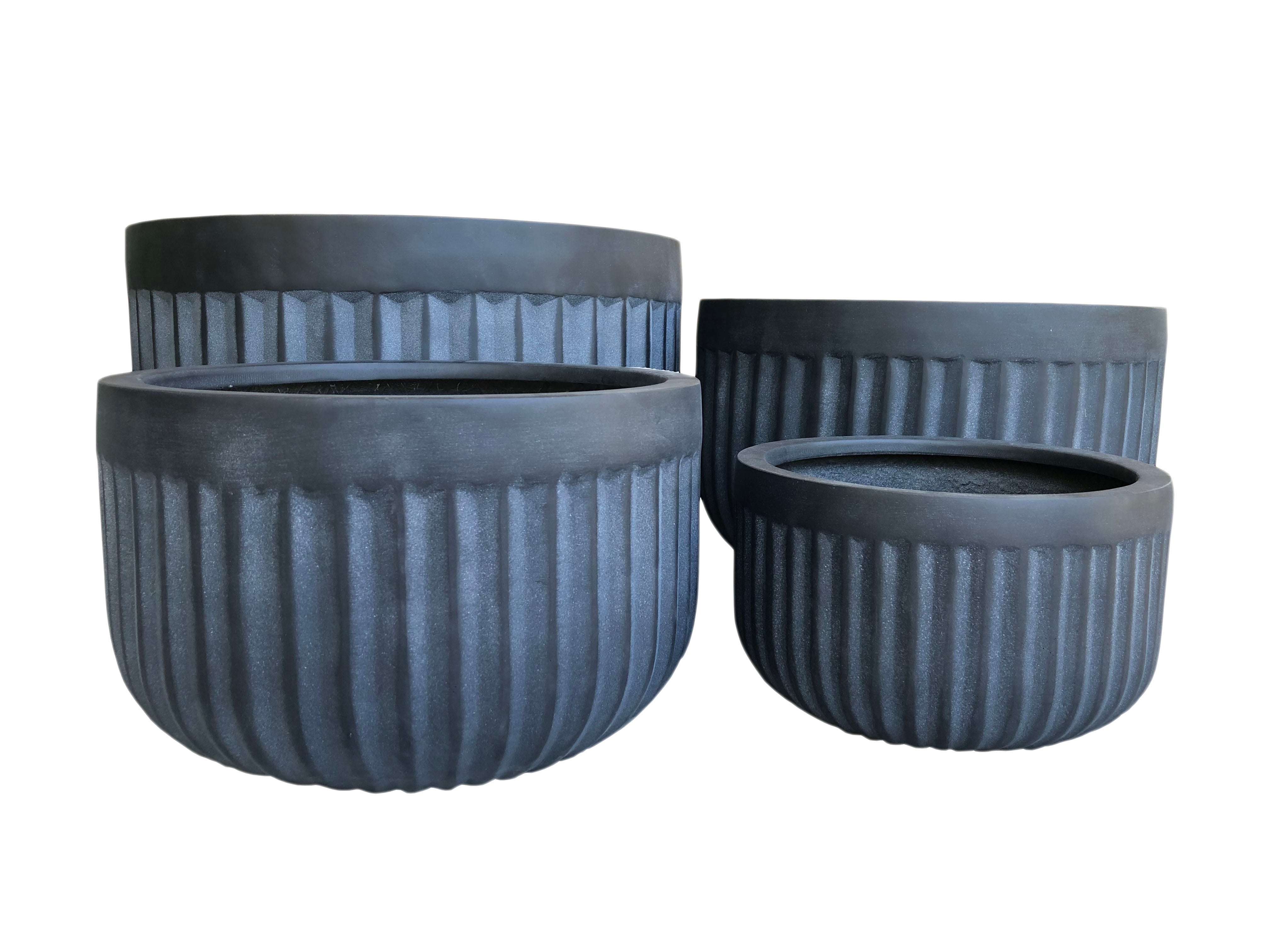 Fluted FRP Short Pot