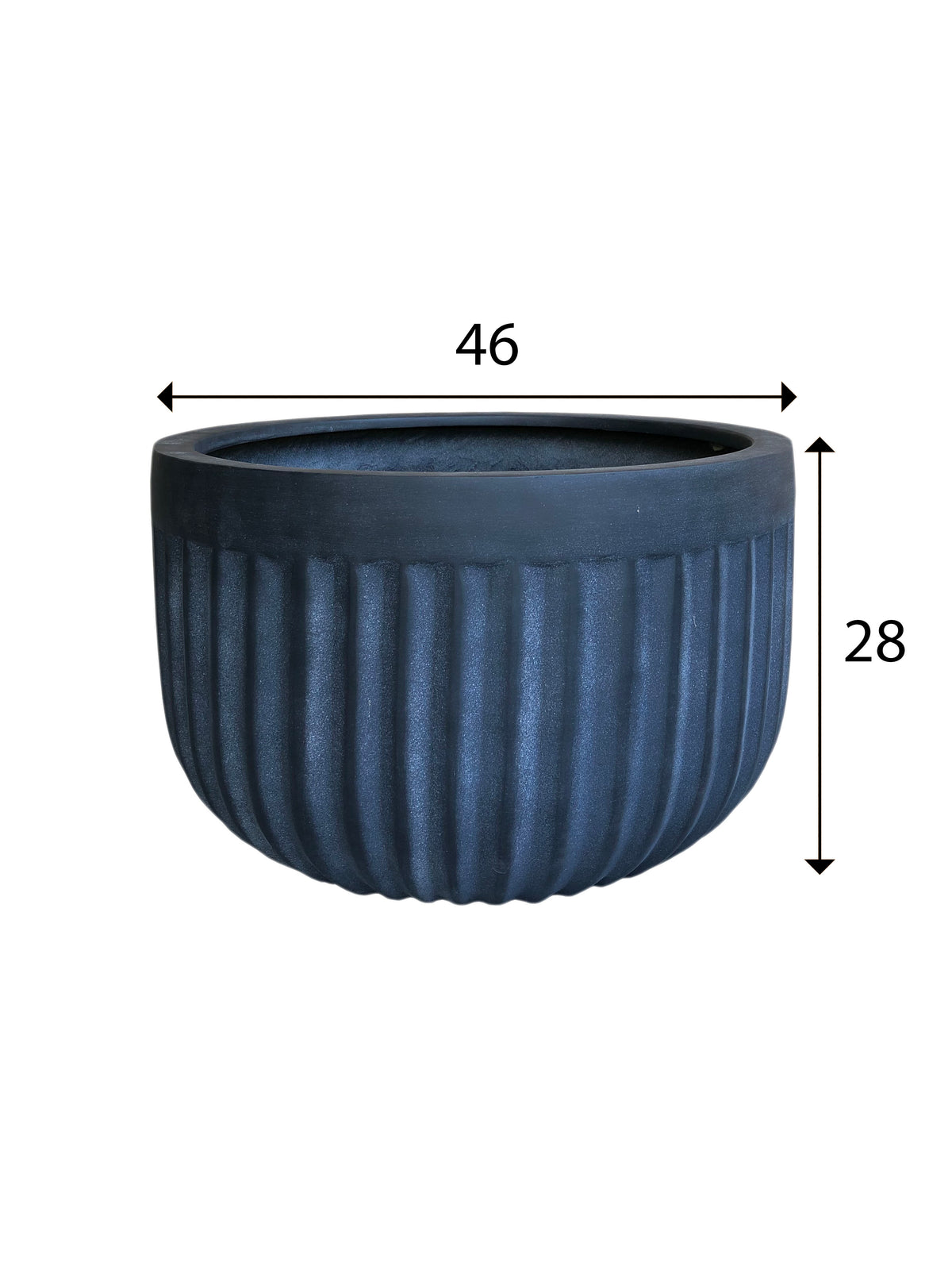 Fluted FRP Short Pot