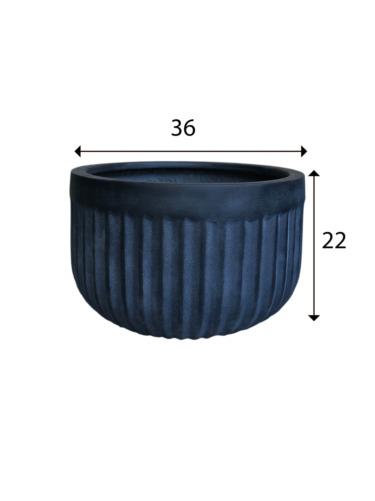 Fluted FRP Short Pot