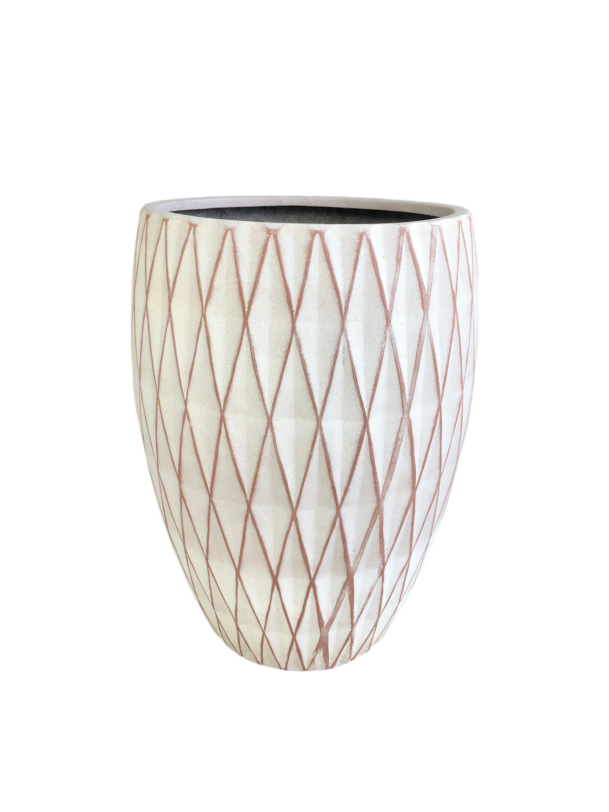 Diamond Off White FRP Egg Pot
