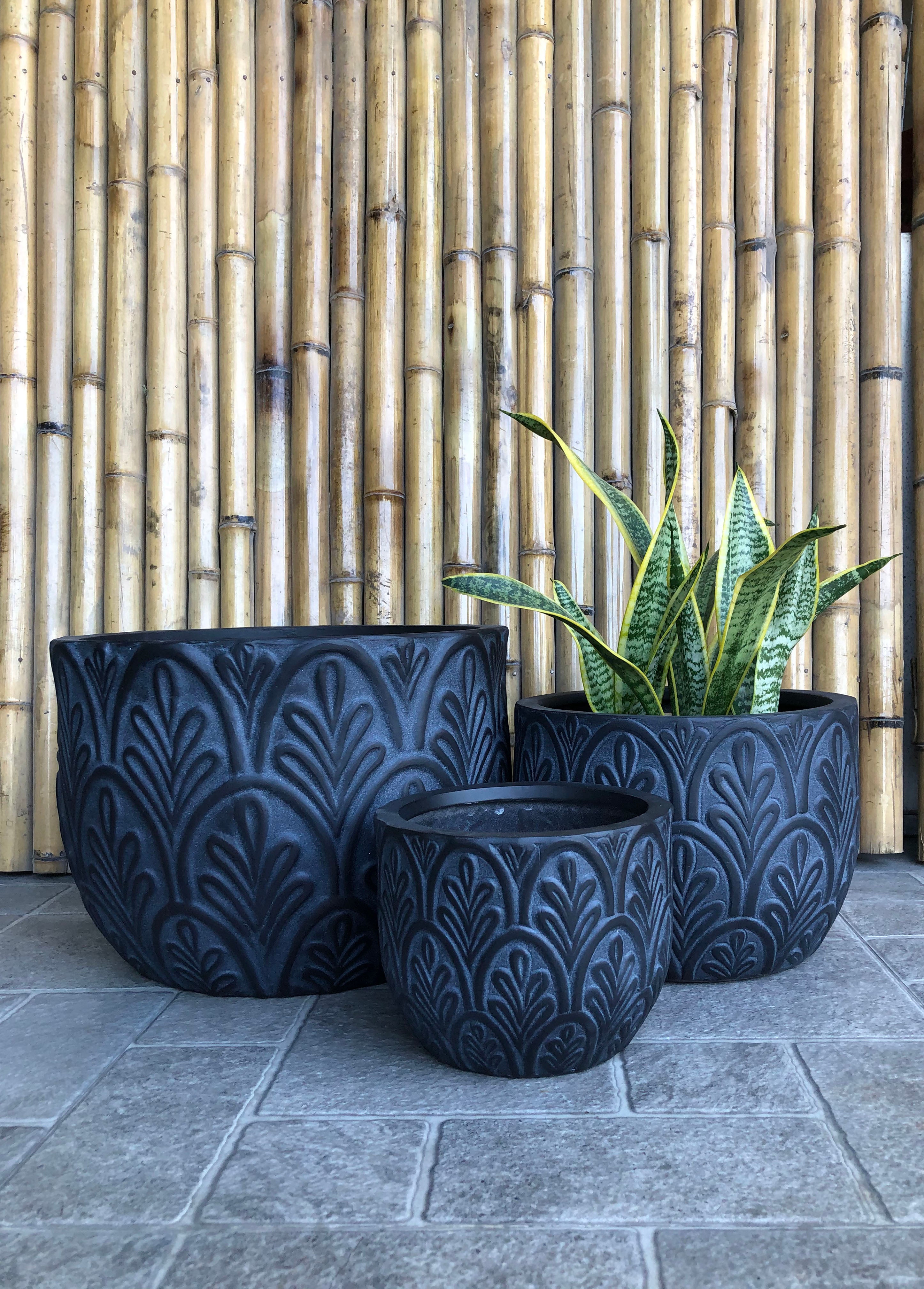 Etched Design FRP Pot