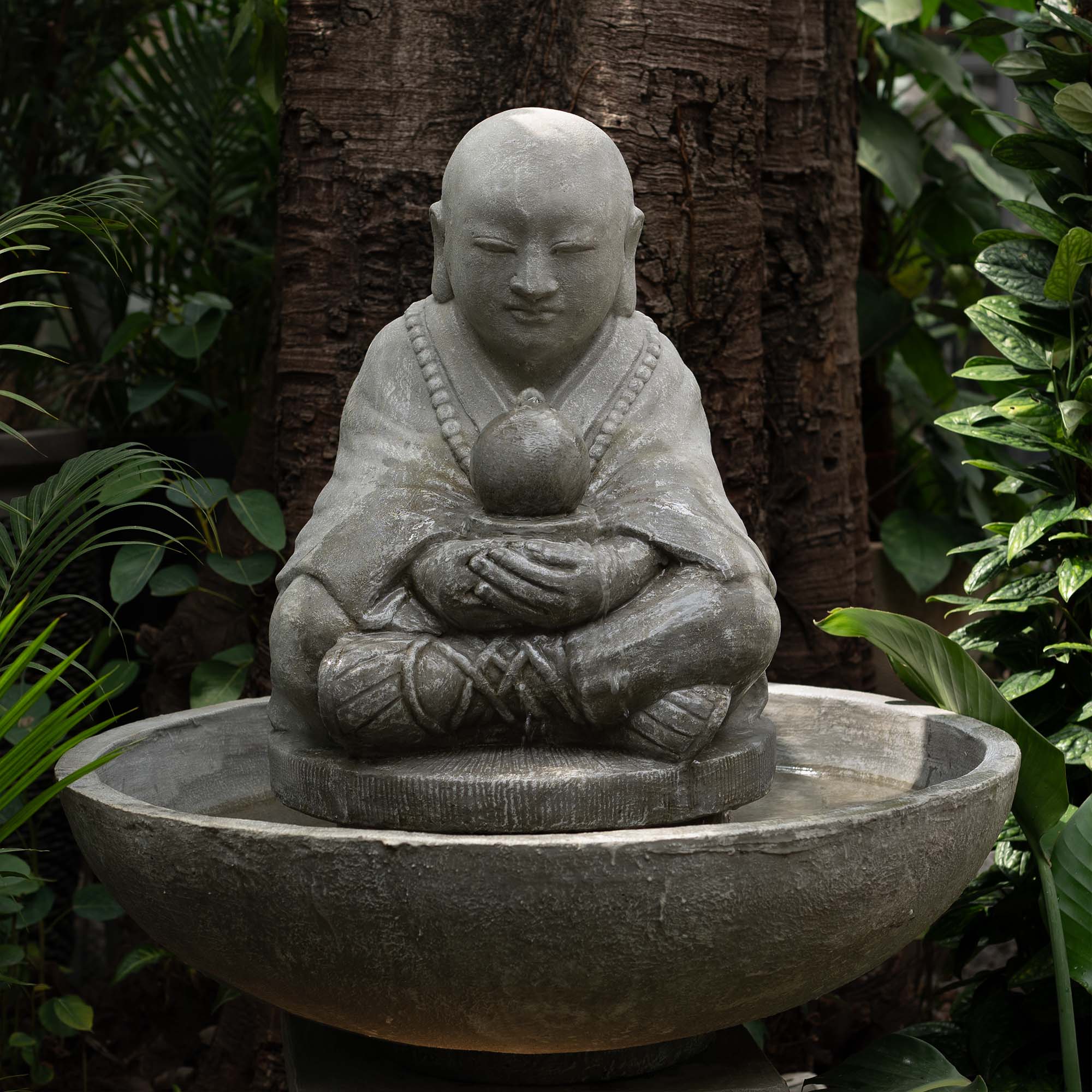 Monk With Stand Fountain
