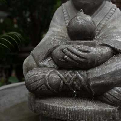 Monk With Stand And Bowl Fountain