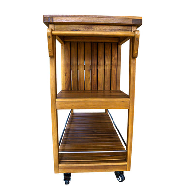 Clara Wooden Bar Cart On Wheels