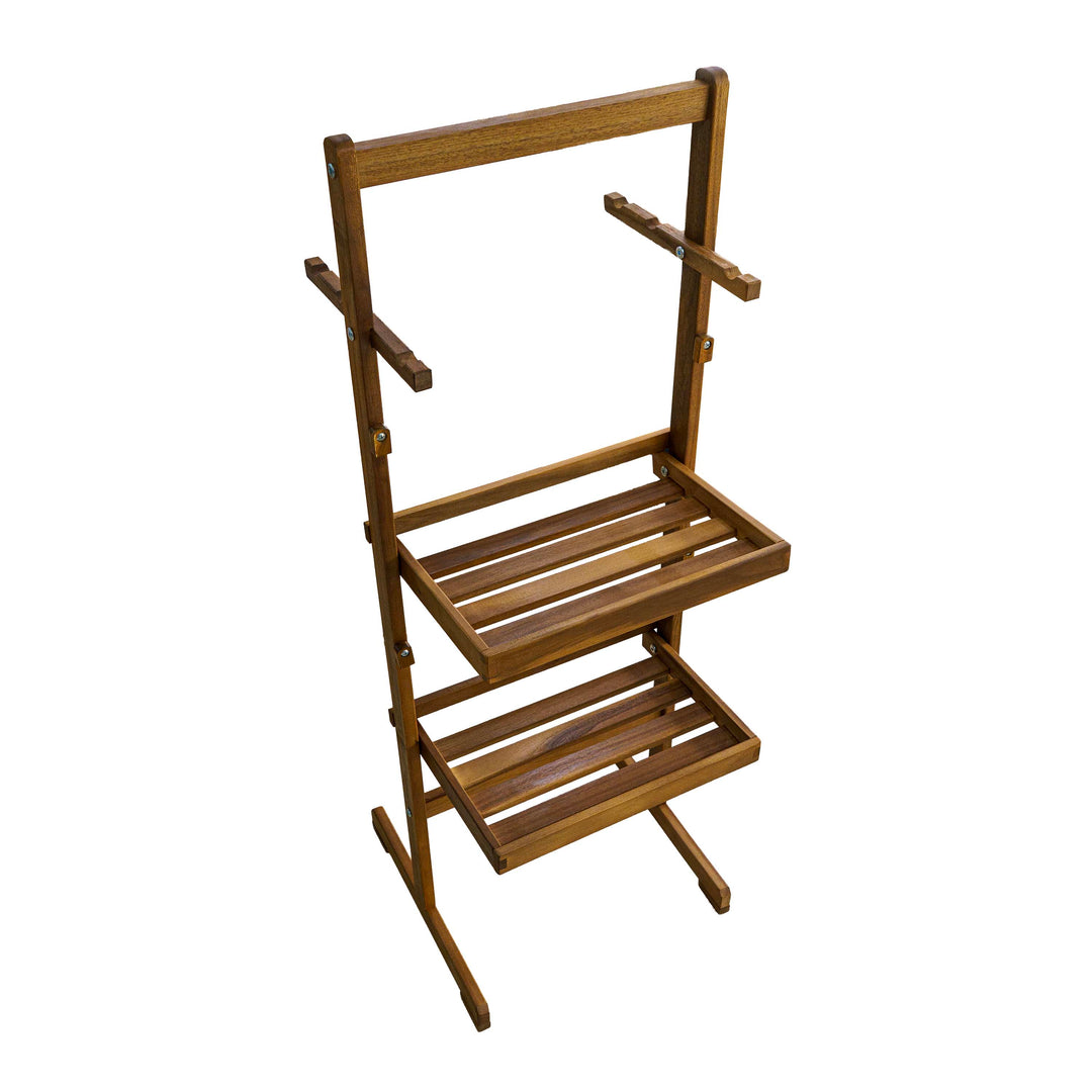 Clara Foldable Table Set With Shelf - Set Of 4