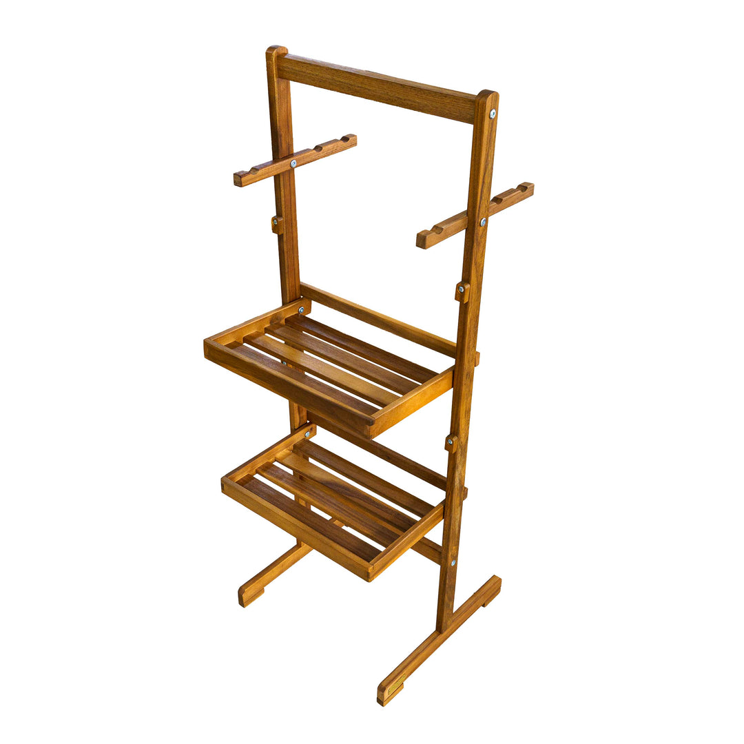 Clara Foldable Table Set With Shelf - Set Of 4