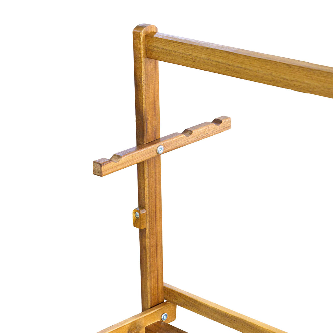 Clara Foldable Table Set With Shelf - Set Of 4