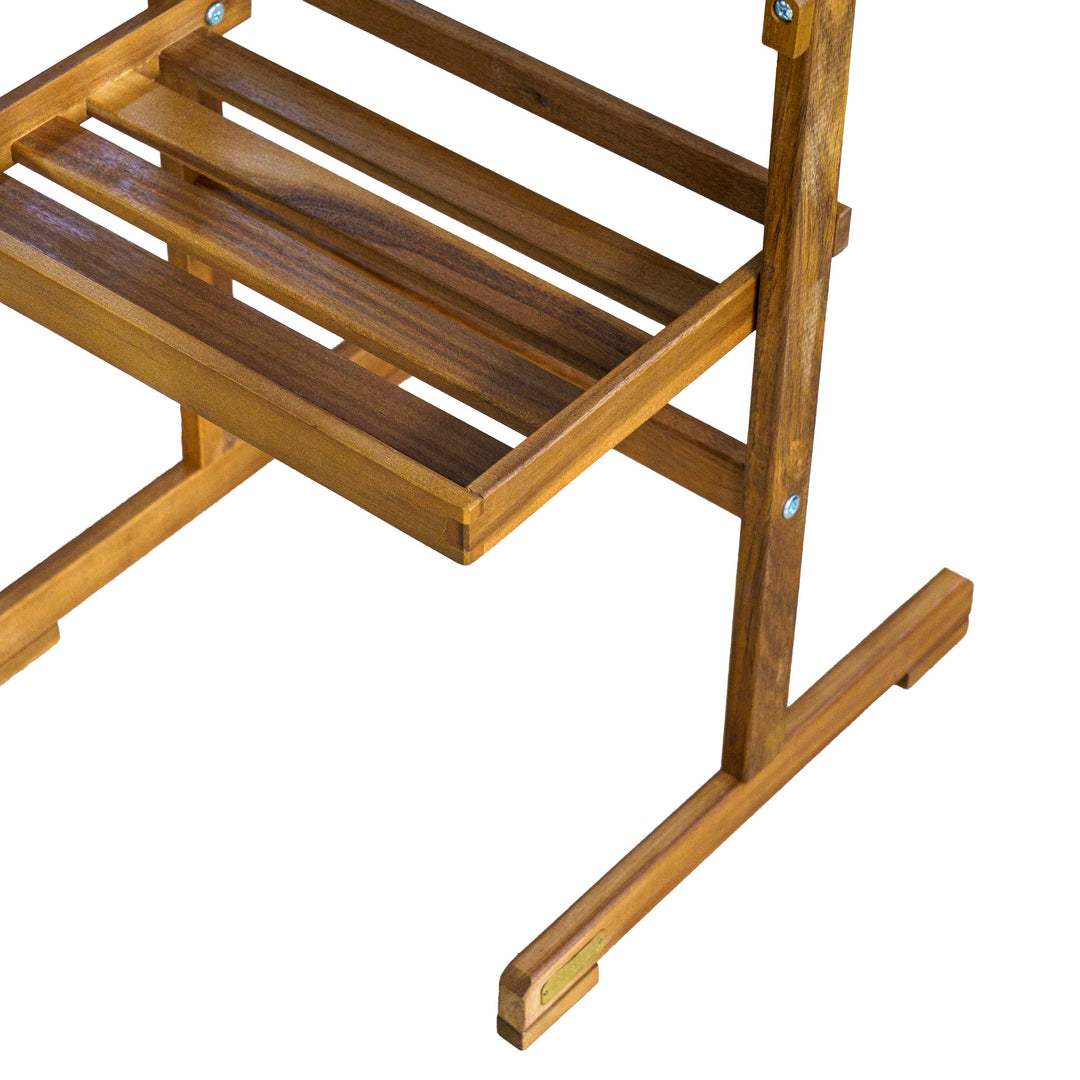 Clara Foldable Table Set With Shelf - Set Of 4