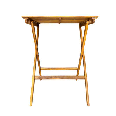 Clara Foldable Table Set With Shelf - Set Of 4