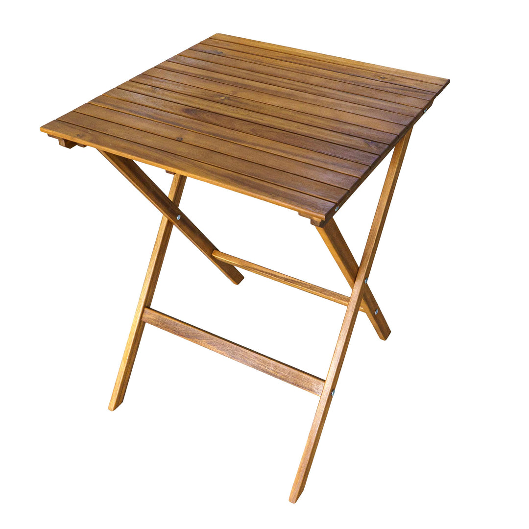 Clara Foldable Table Set With Shelf - Set Of 4