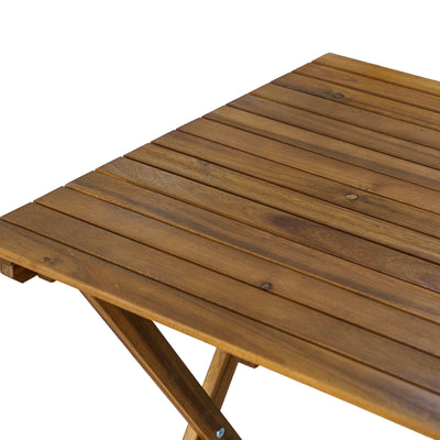 Clara Foldable Table Set With Shelf - Set Of 4