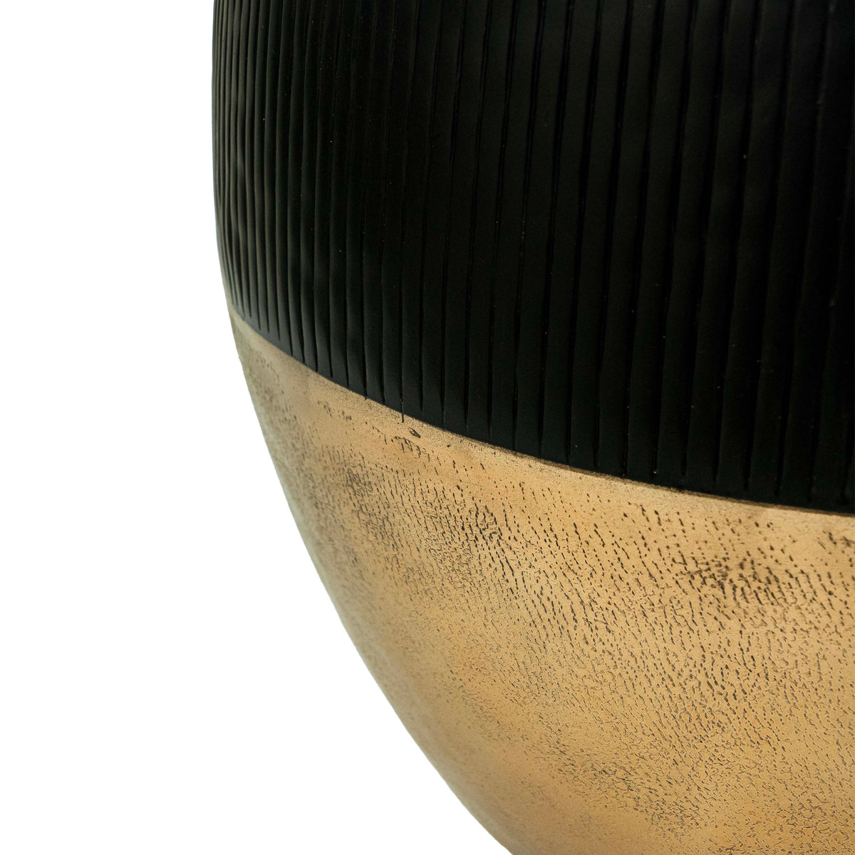 Black Fluted Pot