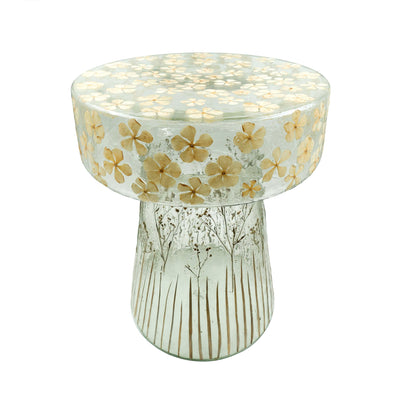 Savannah Botanical Glass Side Table