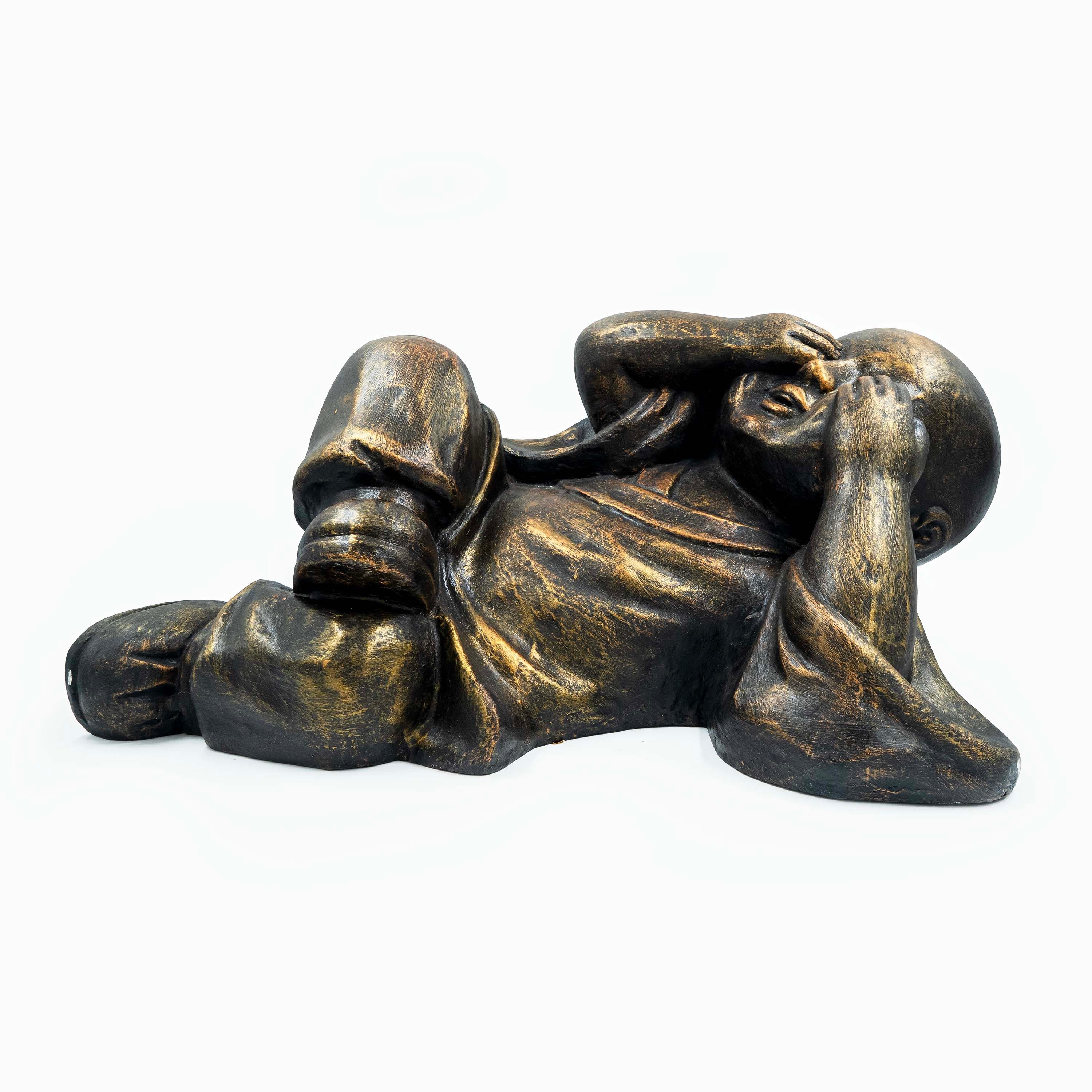 Buy Sculptures |See No Evil Reclining Monk |Shop at Beruru