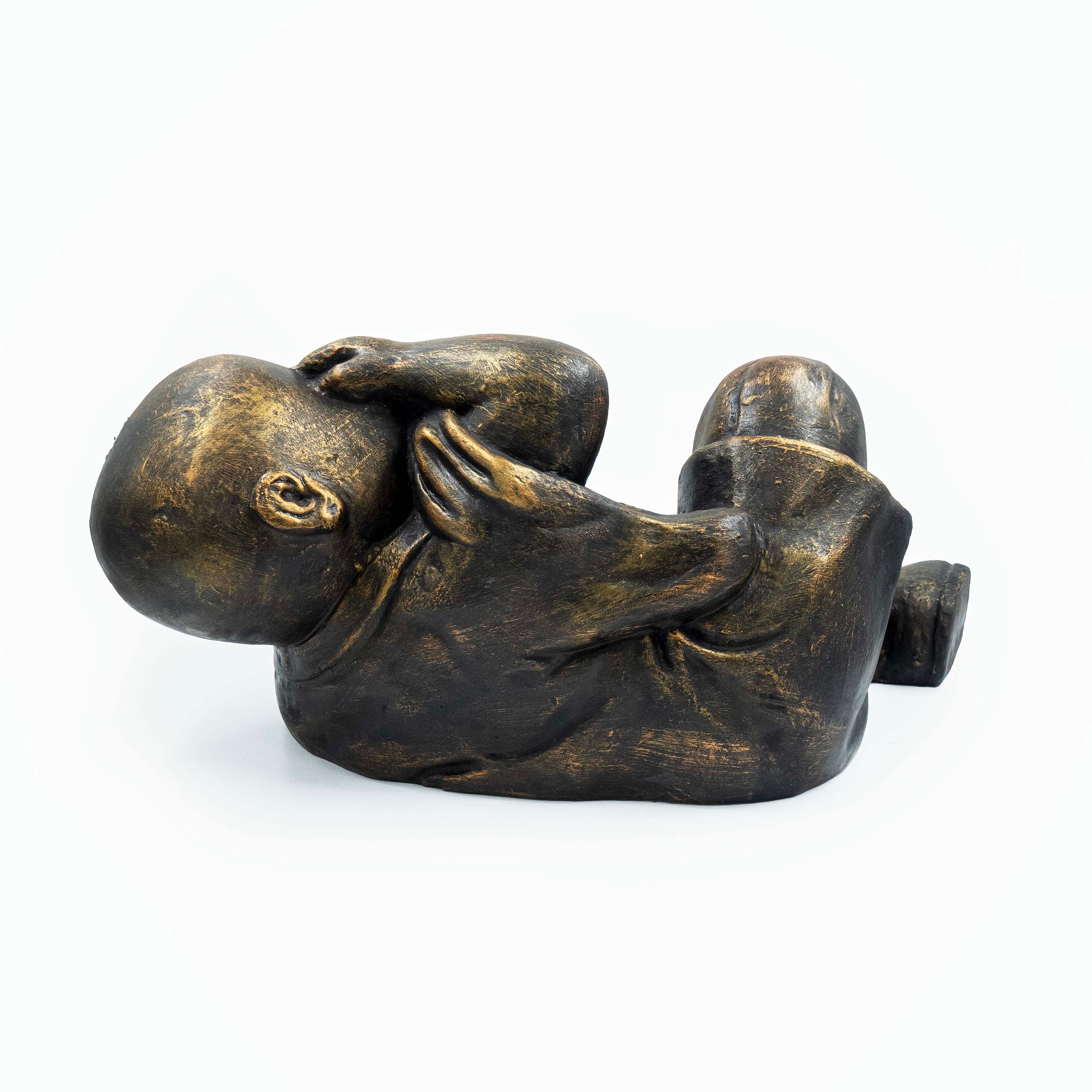 Buy Sculptures |See No Evil Reclining Monk |Shop at Beruru