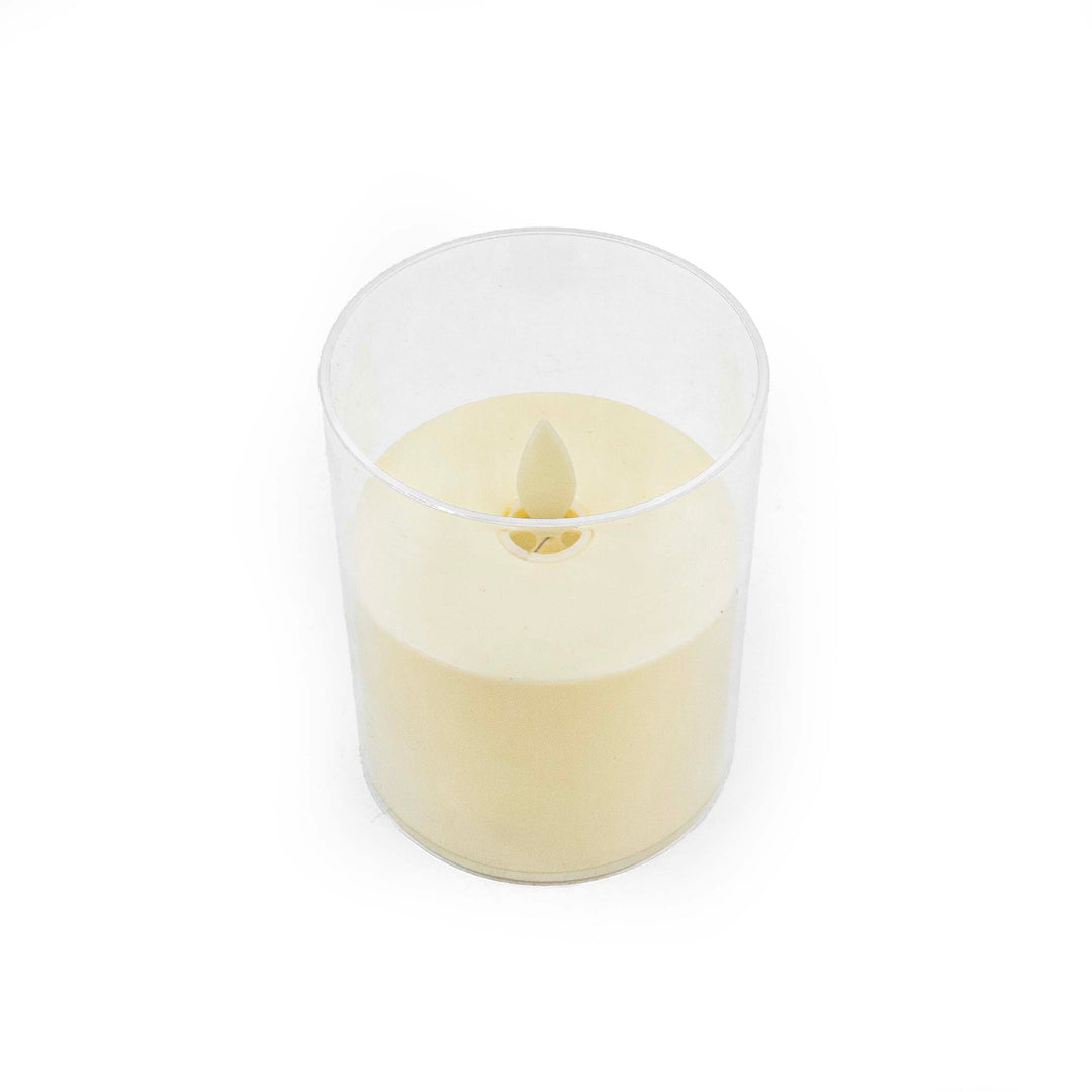 Acrylic Body Pillar Candle - 4 Inch