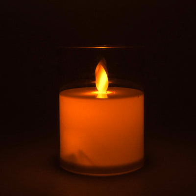 Acrylic Body Pillar Candle - 4 Inch