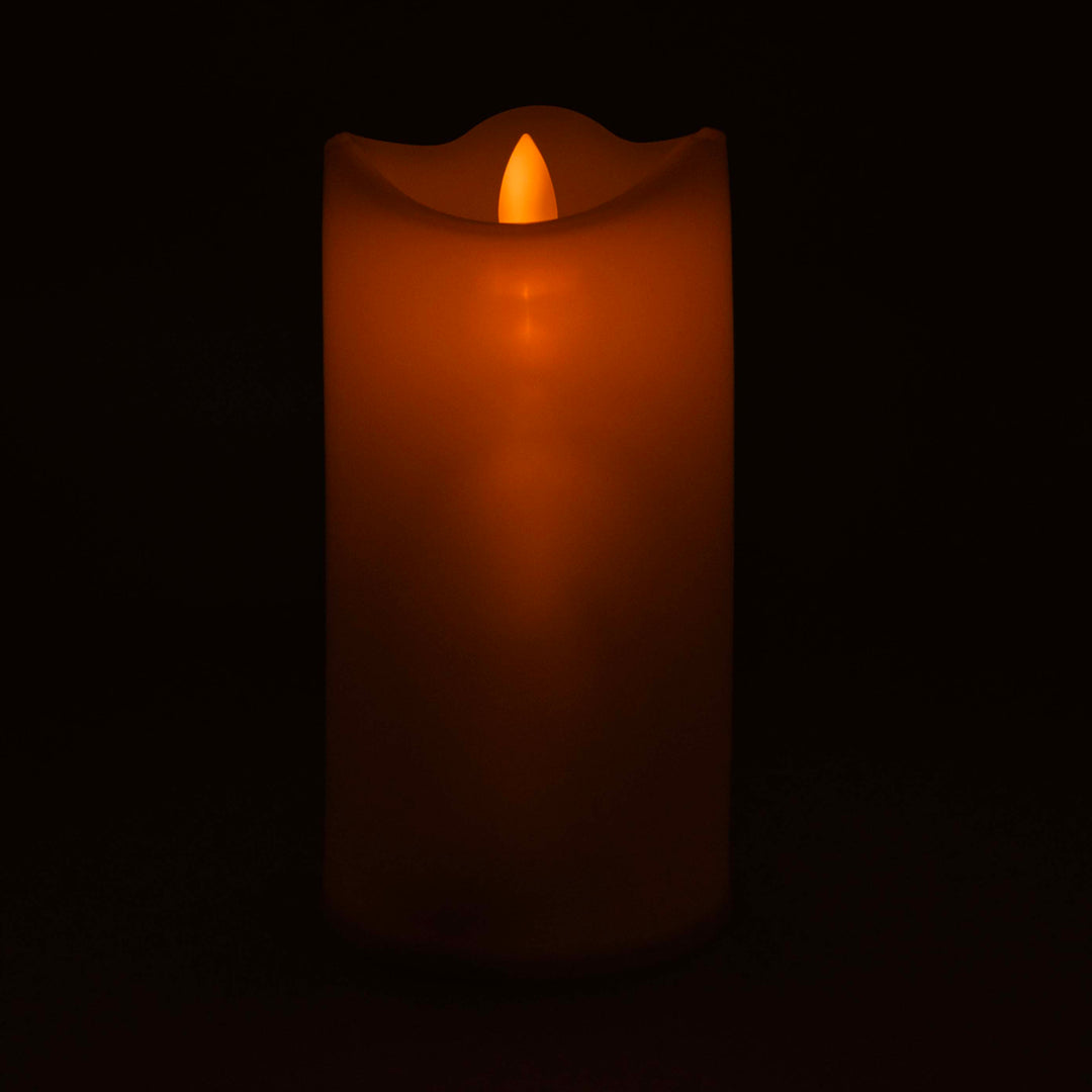 Acrylic Body Pillar Candle - 8 Inch