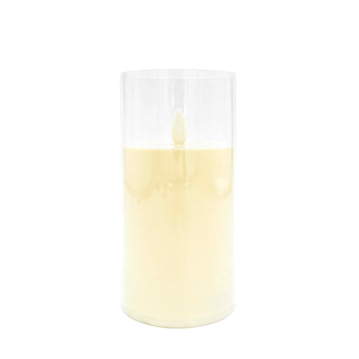 Acrylic Body Pillar Candle - 6 Inch