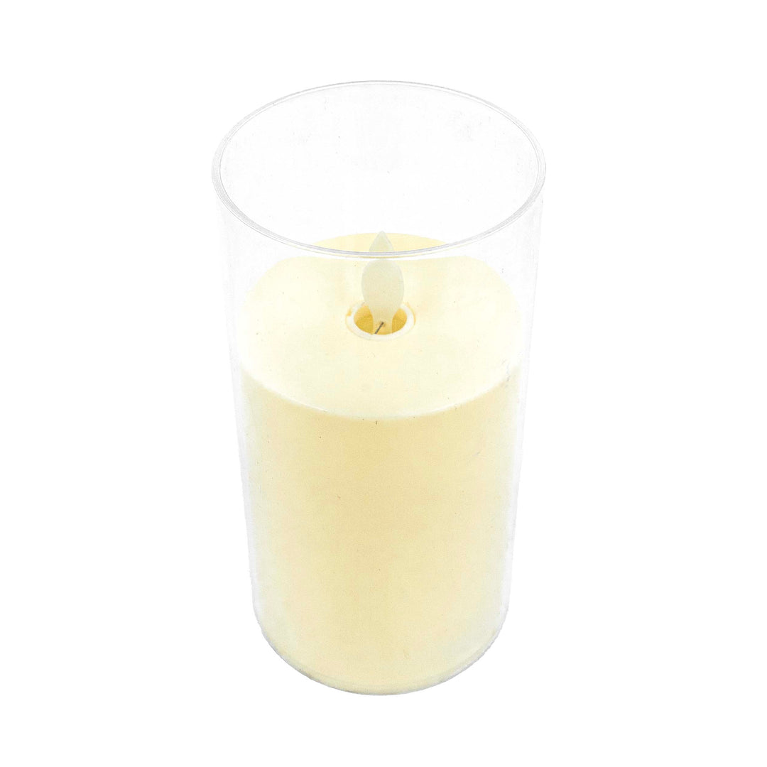 Acrylic Body Pillar Candle - 6 Inch