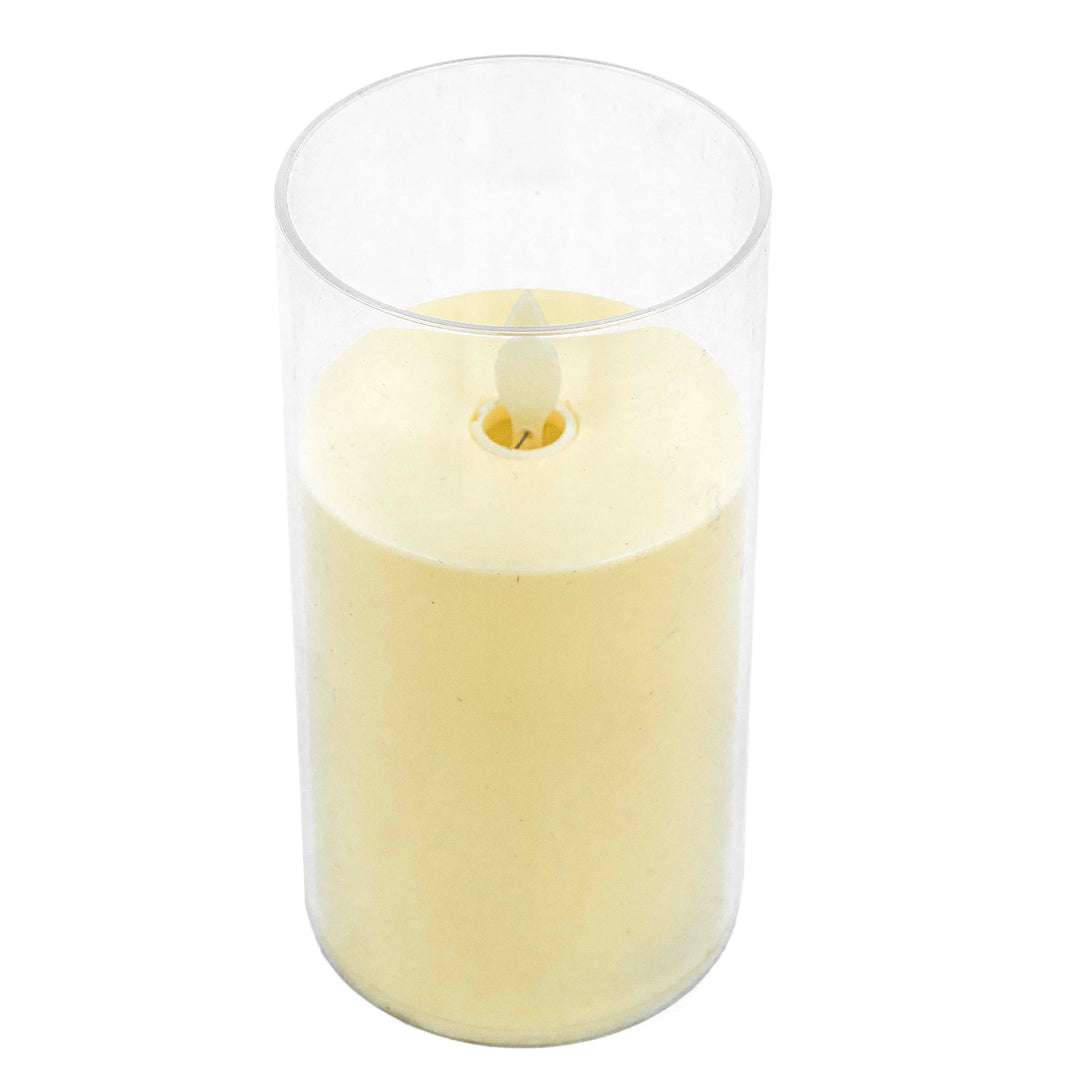 Acrylic Body Pillar Candle - 6 Inch