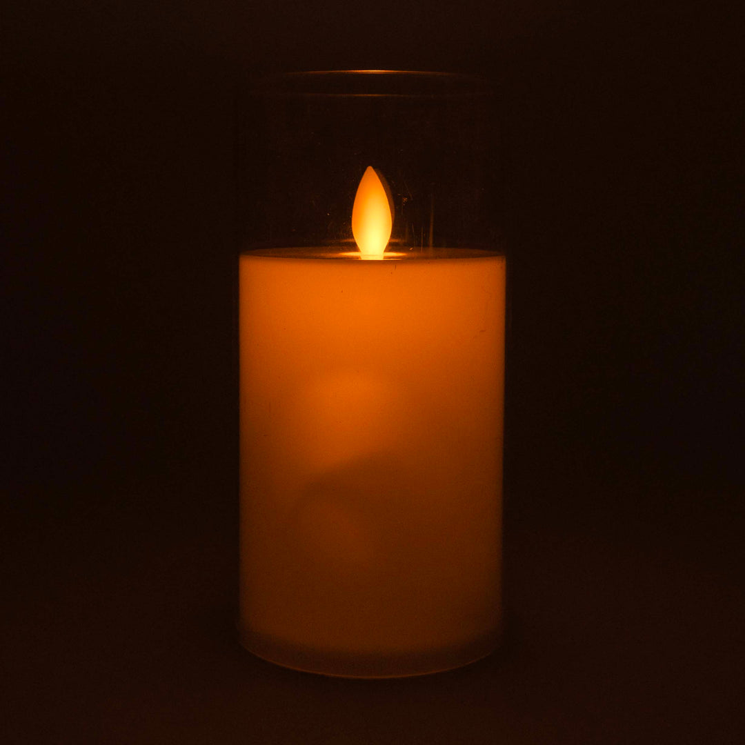 Acrylic Body Pillar Candle - 6 Inch