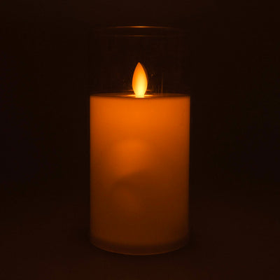 Acrylic Body Pillar Candle - 6 Inch