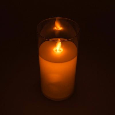 Acrylic Body Pillar Candle - 6 Inch