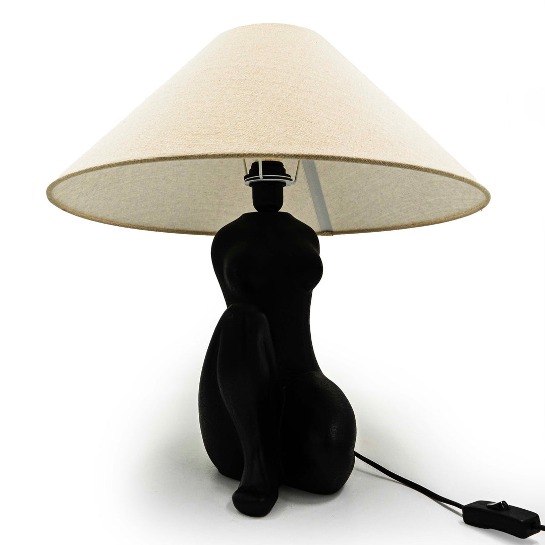 Ceramic Women Sitting Table Lamp