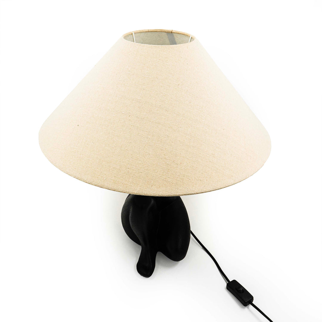 Ceramic Women Sitting Table Lamp