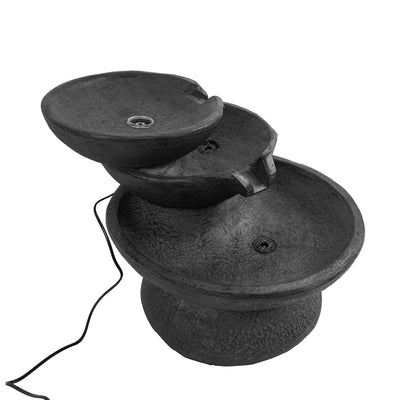 Three Step Stone Saucer Fountain - 40 cm